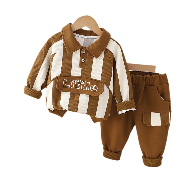 Boys' Trendy Two-Piece Sweatshirt Suit for Spring & Autumn 2023 - Stylish Sportswear for Kids