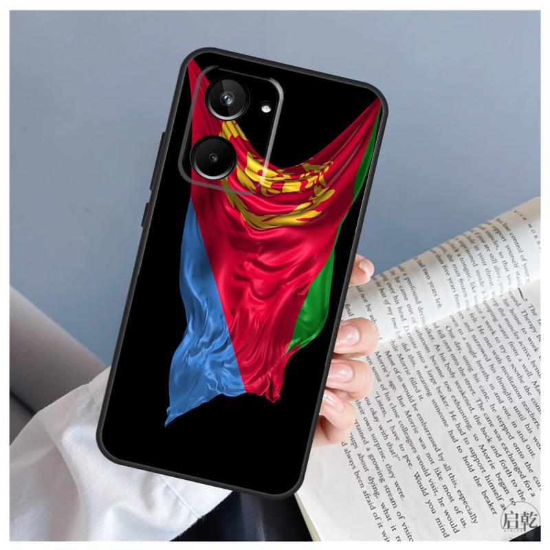Eritrea Flag For Realme C61 C63 C71 C55 C67 C51 C75 C65 C53 C35 11 12 13 14 Pro Plus GT6 GT7 15 Pro Case