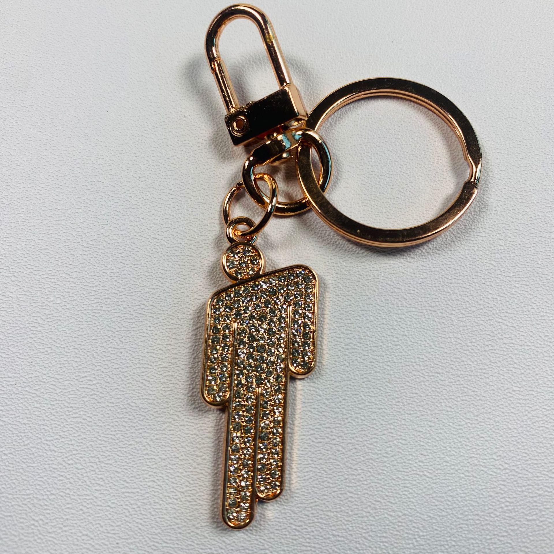 Billie Eilish Stil Schiefer Kopf Diamant Anhänger Hip Hop Edelstahl Halskette