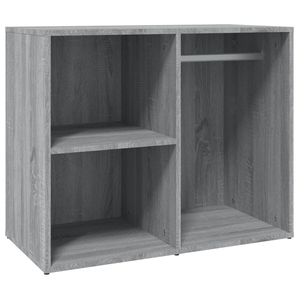 VidaXL LED Vanity Table with Cabinets Grey Sonoma Wood Based Material