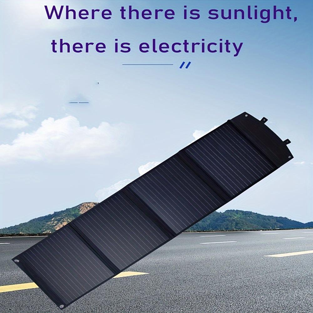 Foldable Solar Panel Charger with Dual USB Fast Charging QC3.0, TYPE-C, DC 3.0 for Camping, Phones