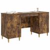 Desk Smoked Oak 142.5 x 50 x 75 cm Particleboard