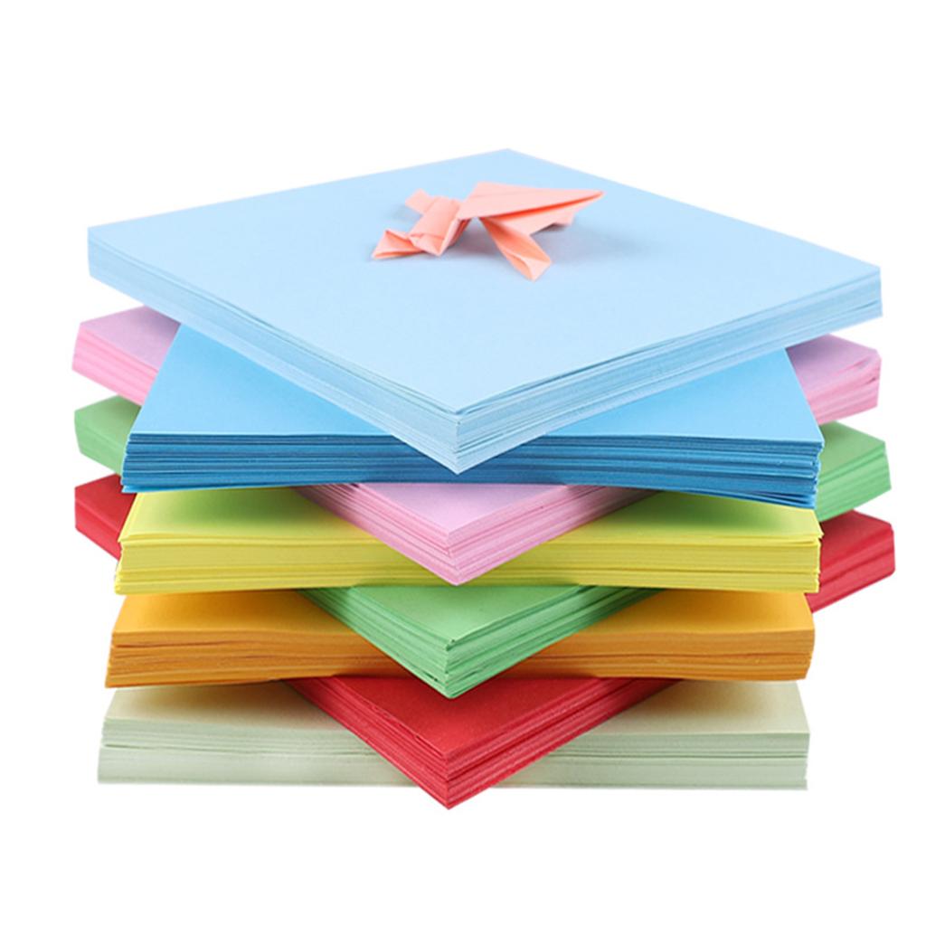 100ks čtvercový papír origami, oboustranný, jednobarevný skládací papír, vícebarevný, ručně vyráběný dětský ručně vyráběný scrapbooking řemeslný dekor