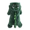 Windproof Dinosaur Jumpsuit Thickened Dog Sweater Cute Pet Costume  Winter