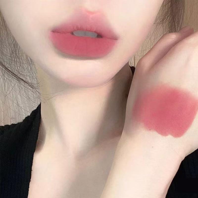 Nude Apricot Matte Lip Mud - Soft Mist, Non-Staining, Whitening Makeup for Students