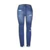 Pantalones Lápiz Elásticos de Mujer Jeans de Mezclilla Rotos