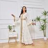 Women's Evening Gown: Stylish Long Dress Featuring Textured Floral Patterns and Gold Foil Accents