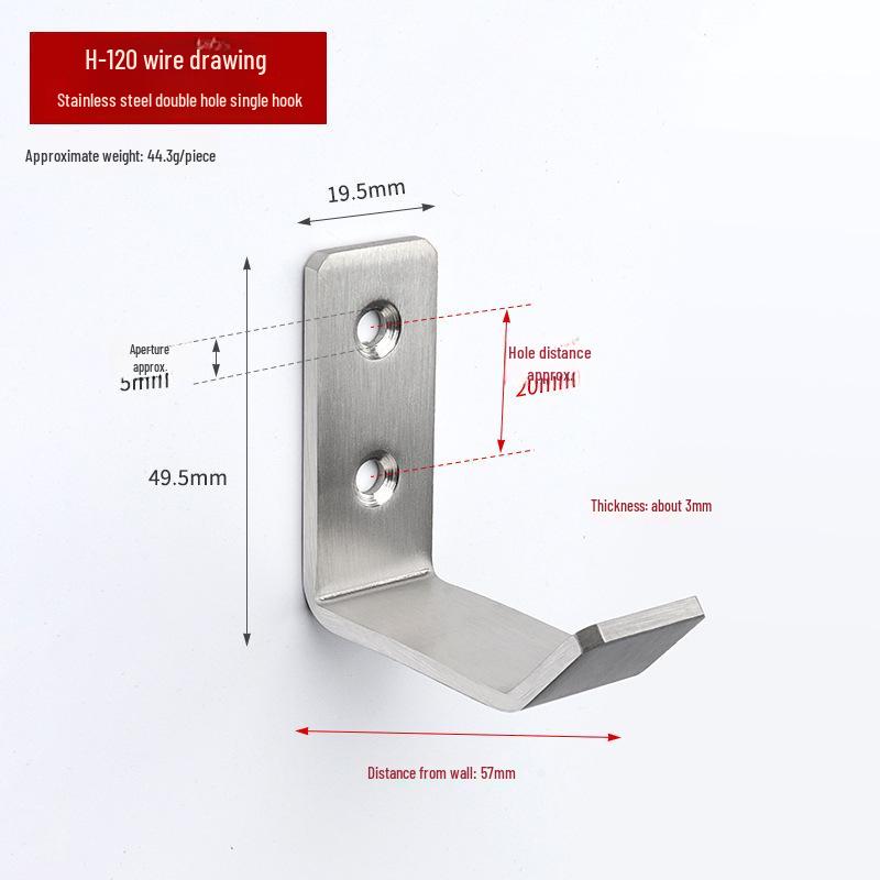 Stainless Steel Mini Single Clothes Hook for Wall