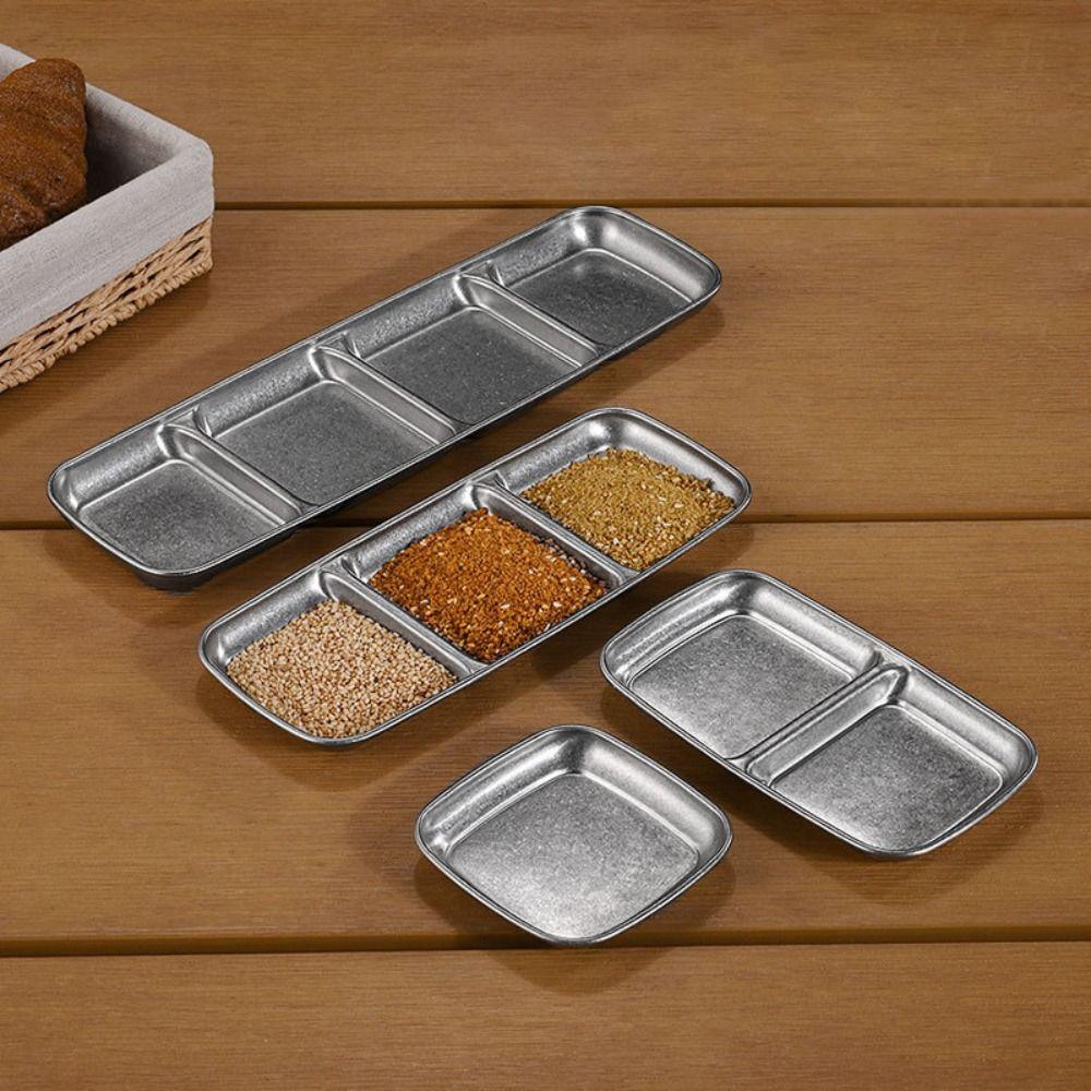 2 Stück Unregelmäßige Form Koreanische Soßenschale Industrieller Stil Gewürztablett Dip-Tablett Snack