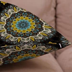 Fashion Bohemian Pattern Throw Pillow Covers Square Decorative Cushion Case For Sofa Bench Car Bed 18 X 18 Inch Set Of 4