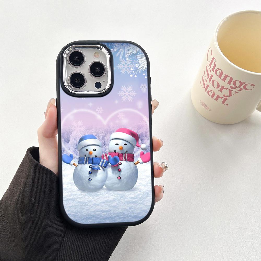 N116 Crăciun Fericit La mulți ani de artă Huse de telefon moi pentru Samsung S24 S23 A15 A12 A35 A54 Infinix Hot 40i Placare Cadru de protecție pentru cameră Capac din spate