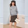 Women's French Elegant Pearl Floral Knit Sweater