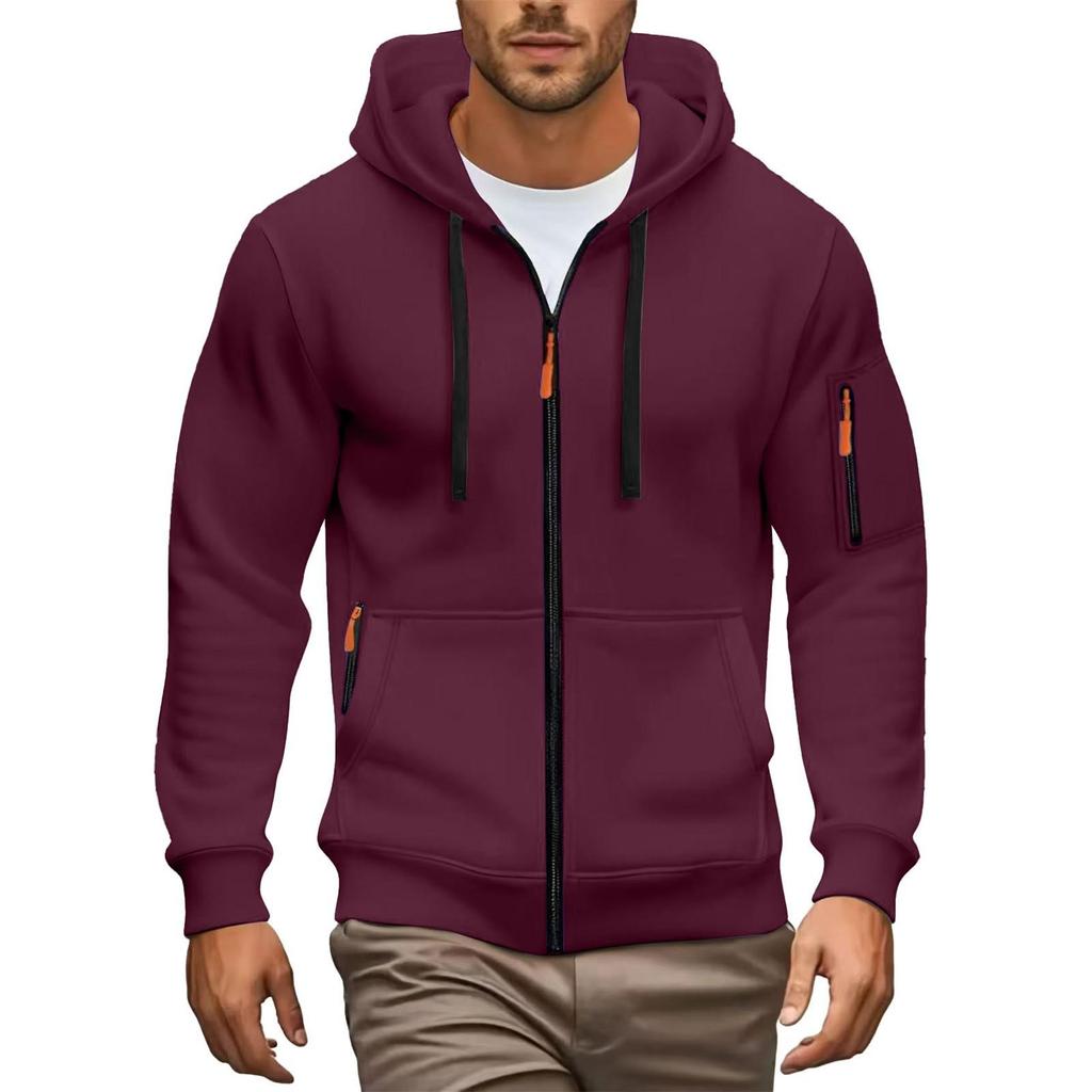 2025 European Men's Autumn/Winter Zip Hoodie Sweatshirt - Casual Sports Jacket