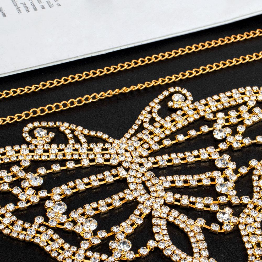 Bling Slips Kristall-Tanga Körperkette Unterwäsche Schmuck für Frauen Strass Rund Taille Höschen Rave Bikini Kette Nachtclub