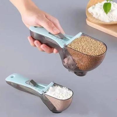 Verstellbares Messlöffel-Set, batterielos, magnetische Becher, Löffel, genaue Messungen von 5–130 ml, Gadget für Lebensmittel und Kaffee