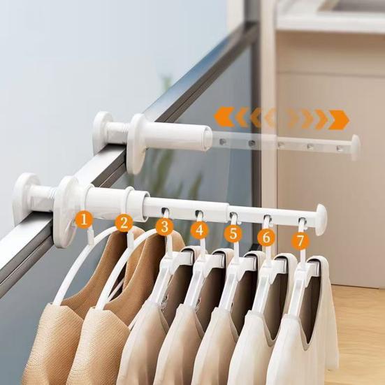 1/2Pcs Retractable Clothes Drying Rack Strong Load-bearing Simple Installation Foldable Hanger Pull-Out
