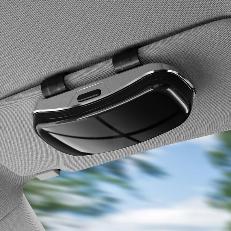 Car Visor Glasses Box For GR Corolla Yaris Aygo Prius RAV4 Crown CHR Camry Auris TRD Auto Sunglasses Storage Case