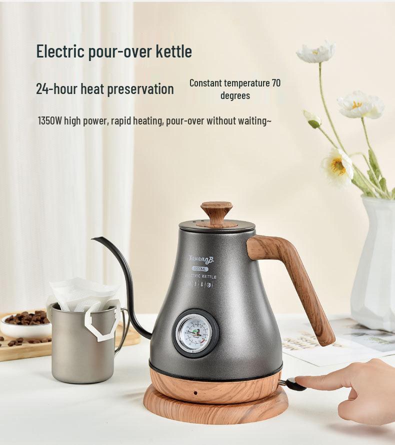 Luxury Gooseneck Electric Pour-Over Coffee Pot with Temperature Control