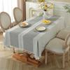Rectangular Interweaving Grid Tablecloth French Rustic Holiday Decoration Cloth  Bedside Table