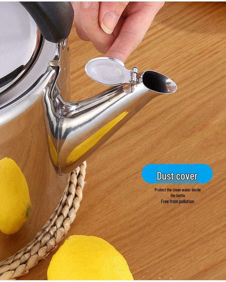 304 Stainless Steel Whistling Kettle for Gas & Induction, Large Capacity