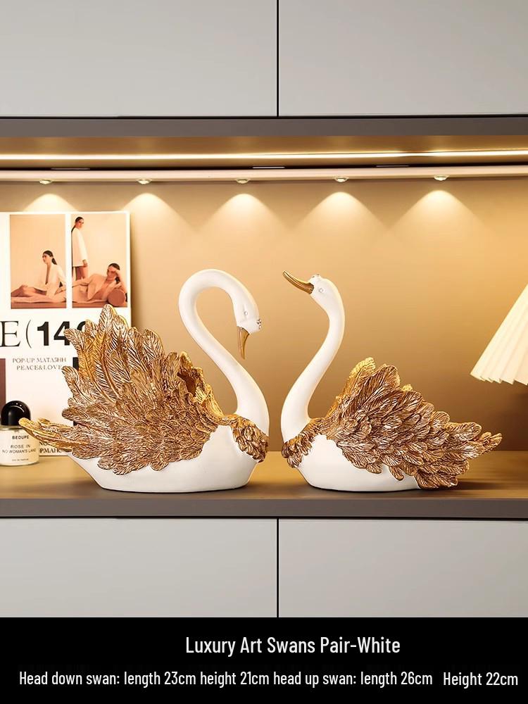 Swan Wine Rack Ornament - Elegant Display for Living Room or Dining Cabinet