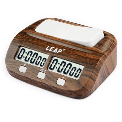 LEAP Chess Clock Digital Chess Timer with Delay and Bonus Professional for Board Games Timer Wood