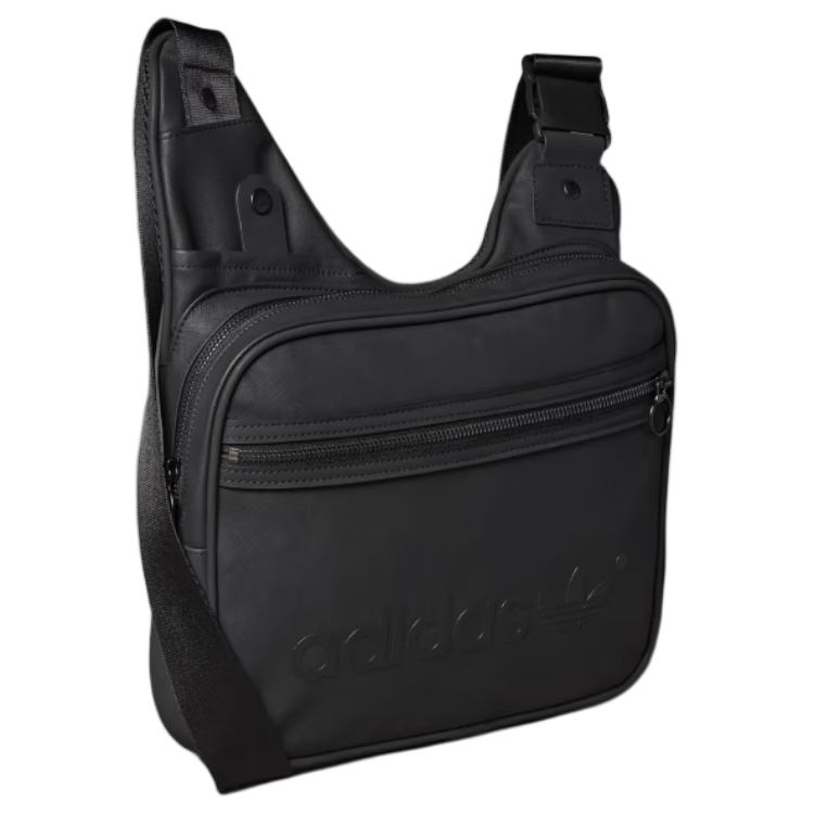 New Adidas Originals Polyurethane Sling Bags Crossbody Bags Regular Unisex Pure Black HD9692