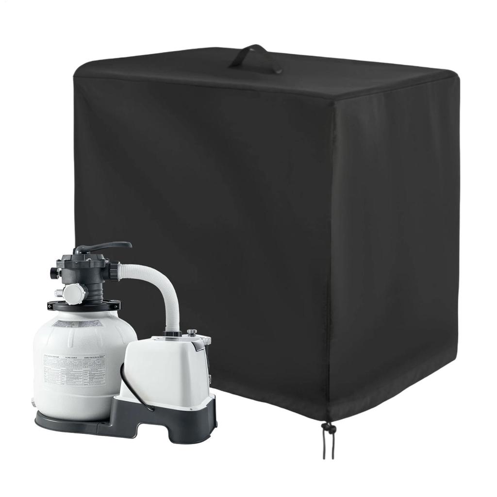 Funda Impermeable para Filtro de Arena Funda para Bomba de Filtro Tela Oxford 420D Color Negro Para Protección de Bomba de Piscina Fácil de Instalar