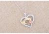 Elegant Rhinestone Heart Necklace for Mom - Simple Love Heart Design on Clavicle Chain for Women