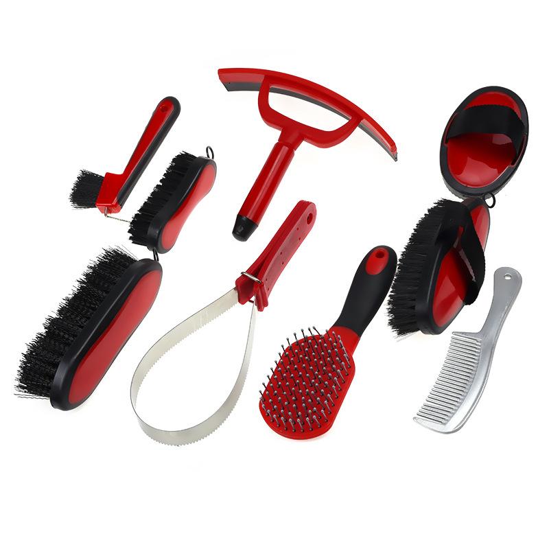Pferdepflegeset 9 Teile Pferdebürsten für Pflegesachen mit Tragetasche für effektive Pflege Geschenk für Reiter Anfänger