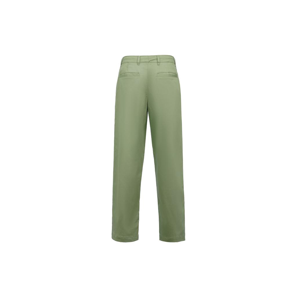 Nike Solid Color Logo Embroidered Loose Straight-Leg Casual Pants Men Bottoms Oil-Green FD0406-386