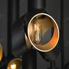 Postmodern Creative Minimalist All Copper Ceiling Chandeliers Over Dining Table Staircase Home Decor Living Room Lamps Black