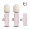 2.4G Wireless Lavalier Microphone Audio Video Recording Mini Mic with Receiver for iPhone Android Live Broadcast Gaming Phone