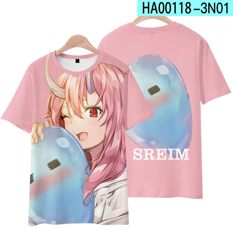 That Time I Got Reincarnated As A Slime Rimuru Tempest 3D Print T Shirt Women Men Summer Short Sleeve Funny Tshirt