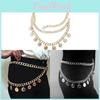 Taillenkette aus Metall mit Queen-Porträt für Damen, modisches goldenes Sommeraccessoire im Punk-Stil