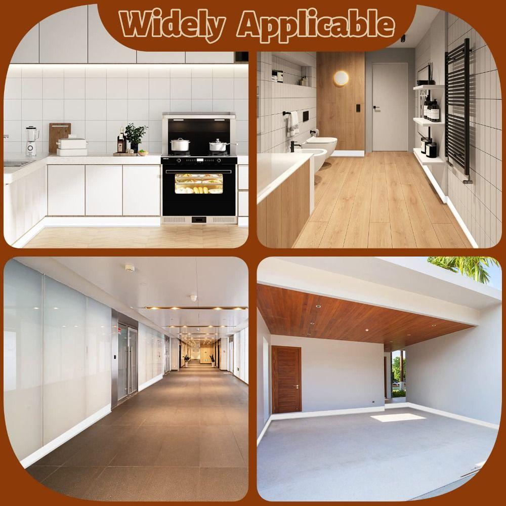 Self-Adhesive Waist Line Wallpaper PVC Skirting Line Home Decor Baseboard Molding Trim  Living Room