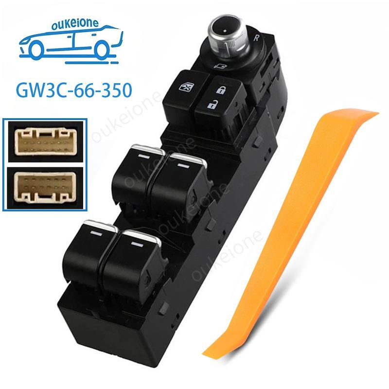 

Перемикач склопідйомника з електроприводом, сторона водія (ліва передня) для Mazda 6 GW-66-350 2018 року, Автоаксесуари