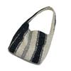 111 new wind plush woolen large capacity shoulder underarm bag hair bag plaid model