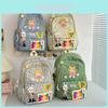Spacious Nylon School Backpack For Middle And High School Students In Trendy Green Color