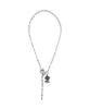 High School Disco Vintage Flower Toggle Bar Necklace