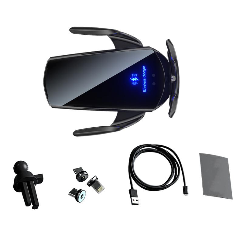 1Pc Universal Car Phone Holder Bracket Wireless Q3 15W Car Charger Handsfree Car Dashboard Windshield Vent Phone Charging Holder