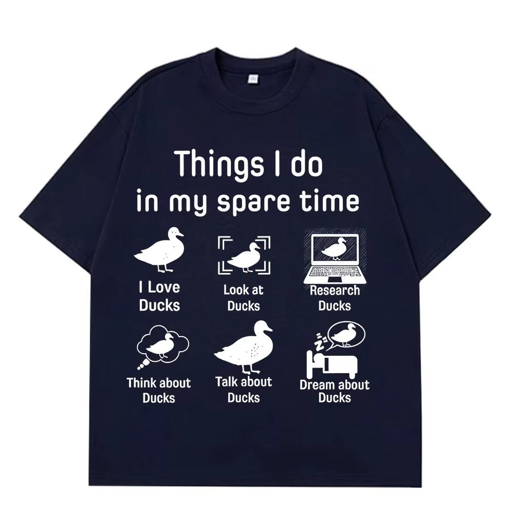 Funny Duck Meme Vintage Tshirt Men Women Luxury Casual Tshirt pure Cotton Fashion Pop music Streetwear Springsummer