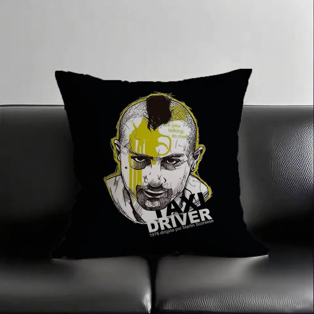 1pc Movie Taxi Driver Pillow Case Square Bedroom Sofa Leisure Comfort Cushion Car Living Room Home Decoration