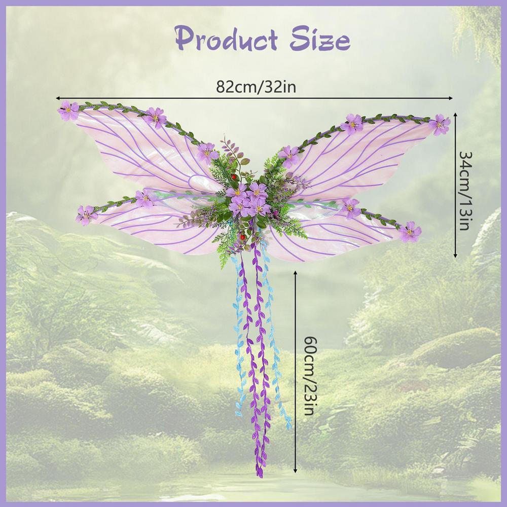 Fairy Wings Butterfly Wings girls creative butterfly wings butterfly wings props for role playing dance Halloween Christmas фиолетовый