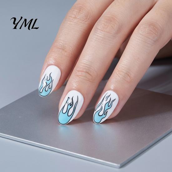 Seasonal Nail Stickers Women for Autumn Halloween, Pumpkin Spider Web Skull Flame Beginners Manicure Decal, DIY Art Supplies Holiday Party