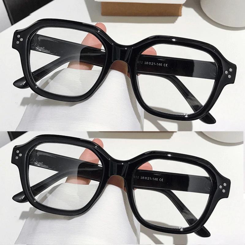 1/2pcs Retro Oversized Anti Blue Light Computer Glasses Frame Women Men Trendy Fashionable Eyeglasses Classic Spectacles Ouclos