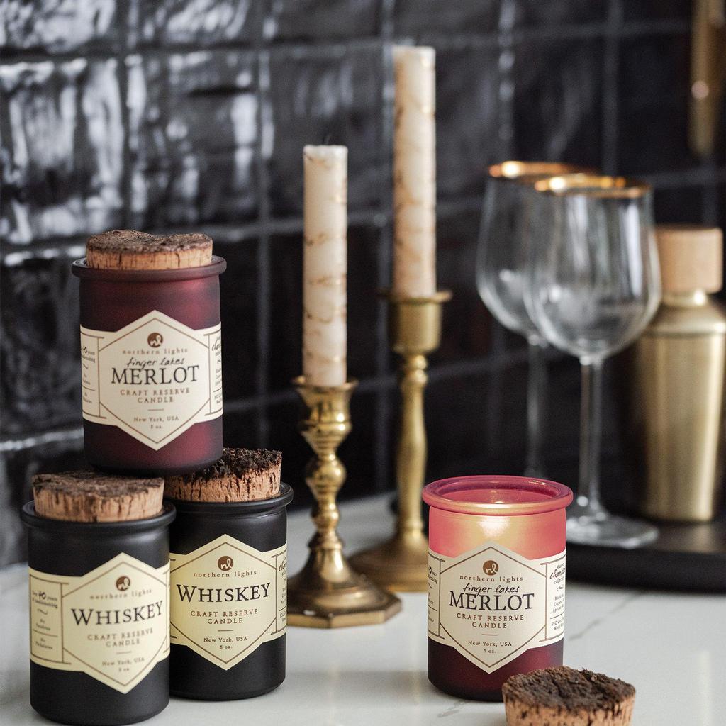 Northern Lights 5oz Candle Woodwick Spirit Jar - Merlot