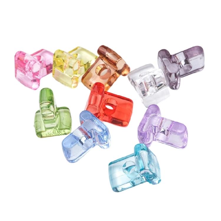 Name Jewelry Beads Clear Acrylic Letter Beads Large Hole 10 Piece Set for DIY Bracelets, Phone Straps and Jewelry