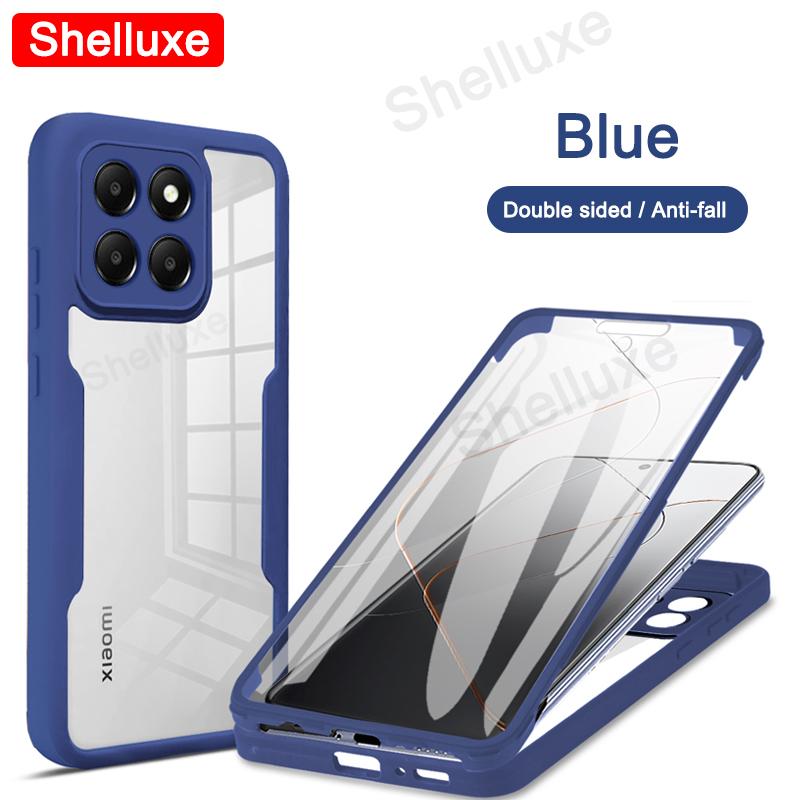 360 Full Body Front+Back Clear Case Shelluxe For Xiaomi 14 14T Pro Mi 14 Mi14 Ultra Mi14T Pro Silicone Double Sided Phone Cover