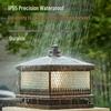 Copper Solar Waterproof Outdoor Pillar Light - European-Style Garden and Gate Lamp